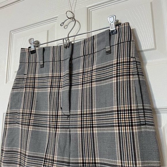 Aritzia Wilfred High-Waisted Tie Front Jallade Trouser Pants Check Plaid - Sz 6 - Picture 5 of 16